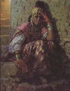 Etienne Dinet Une Ouled Nail (mk32) France oil painting artist